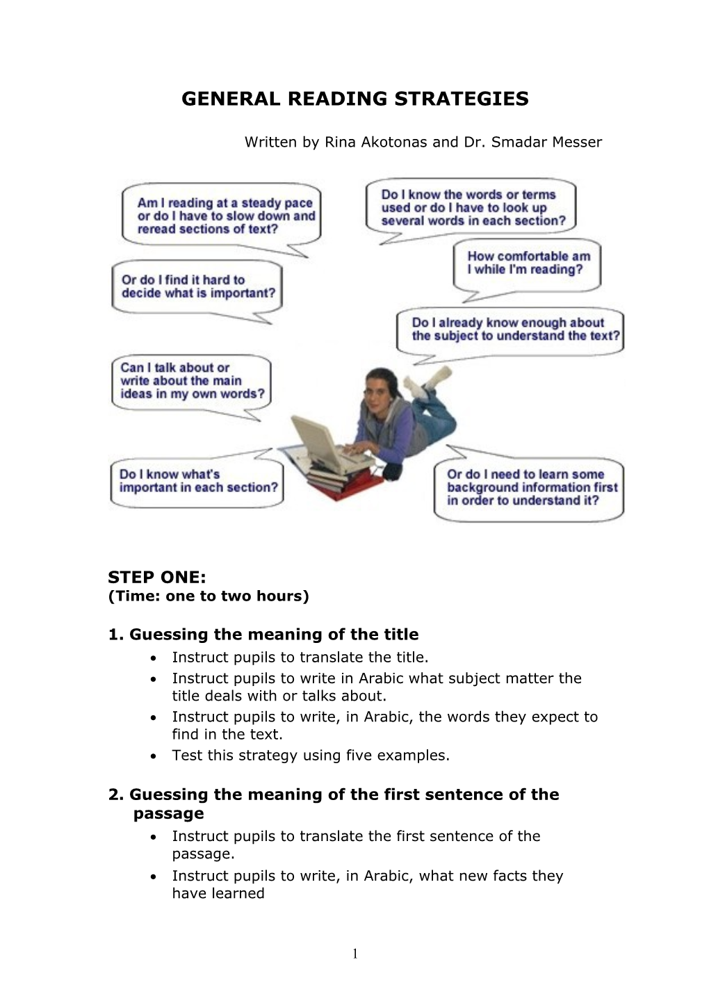 General Reading Strategies