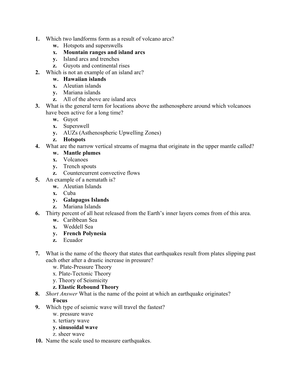 Which Two Landforms Form As a Result of Volcano Arcs?