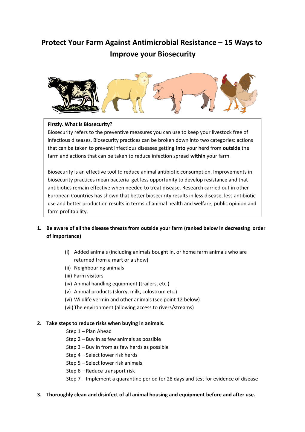 Protect Your Farm Against Antimicrobial Resistance 15Ways To