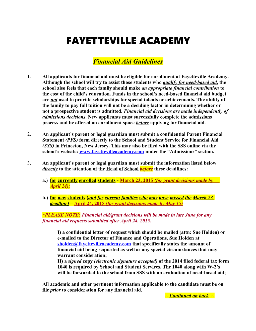 Fayetteville Academy