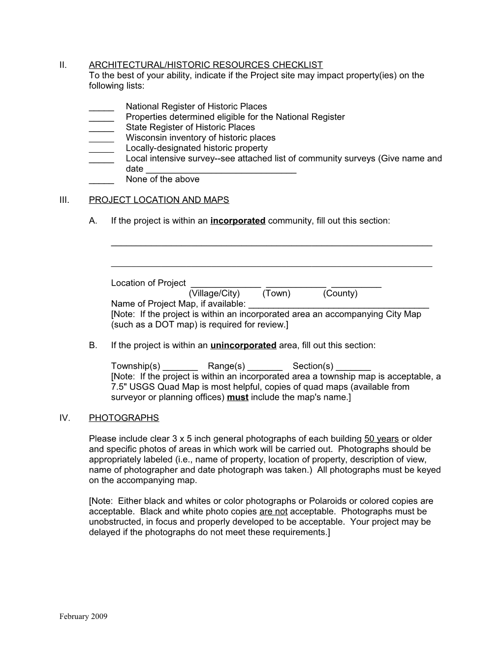 Initial Project Review Form