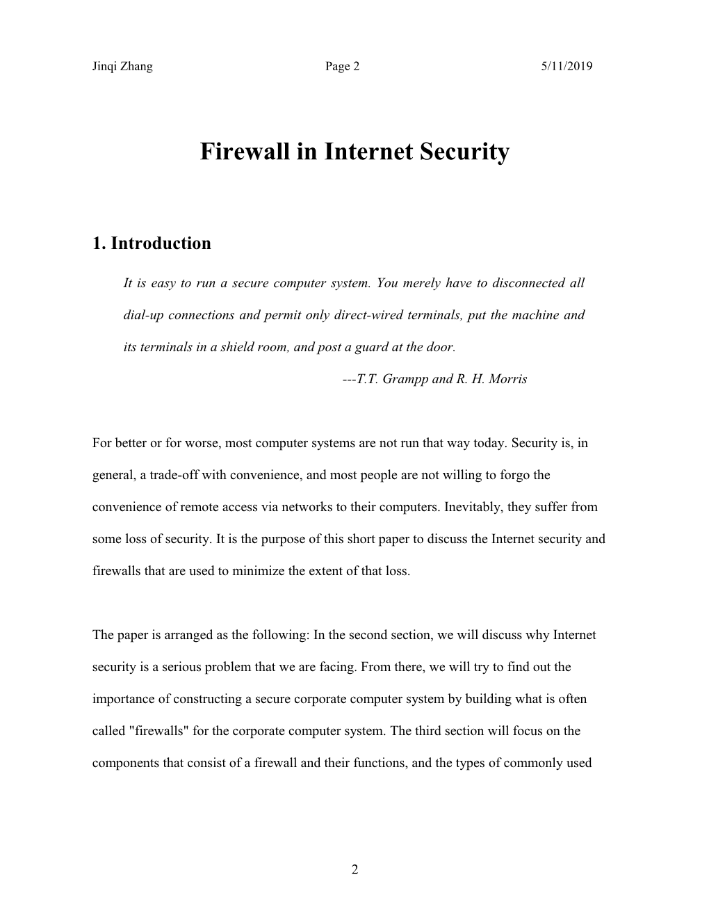 Firewall and Internet Security