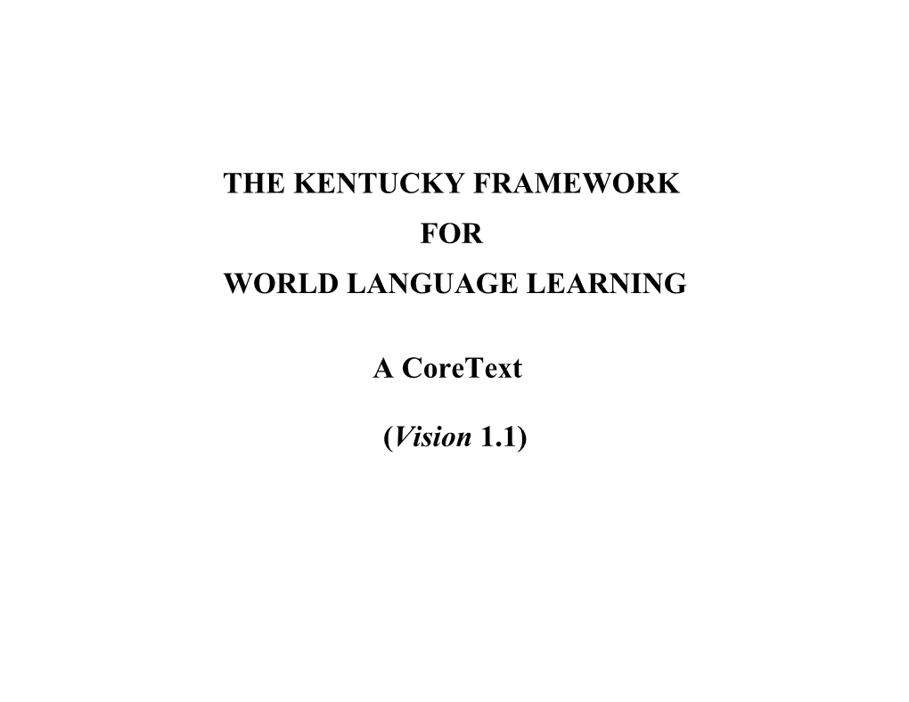 The Kentucky Framework