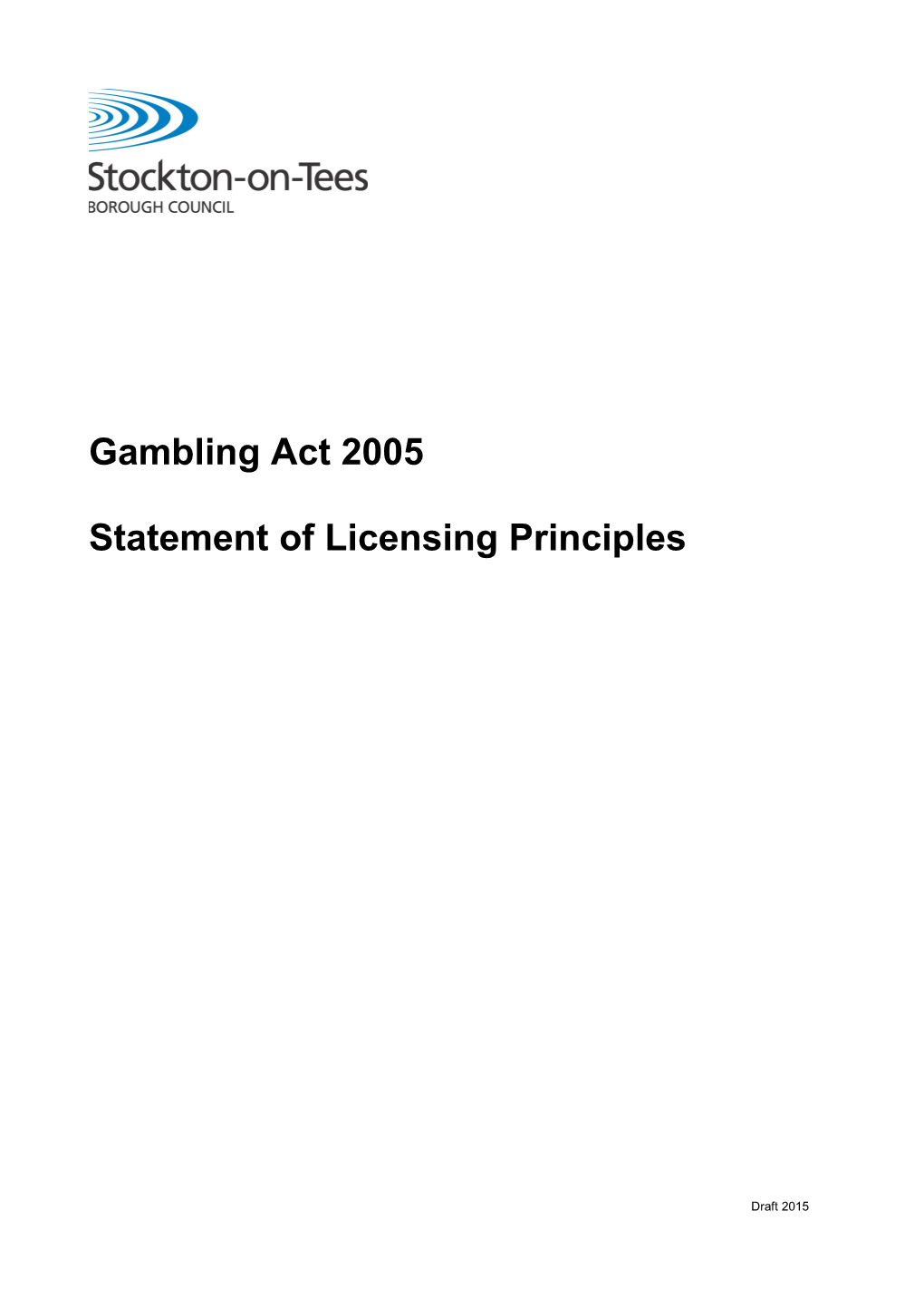 Statement of Licensing Principles