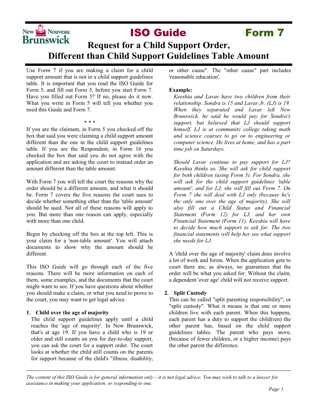 Different Than Child Support Guidelines Table Amount
