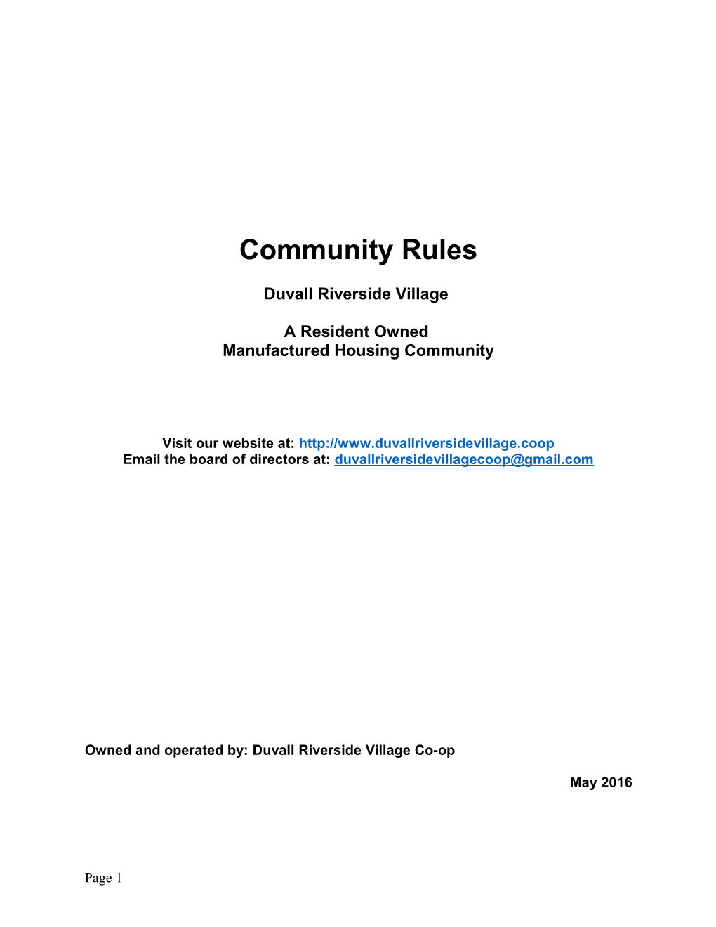 Community Rules