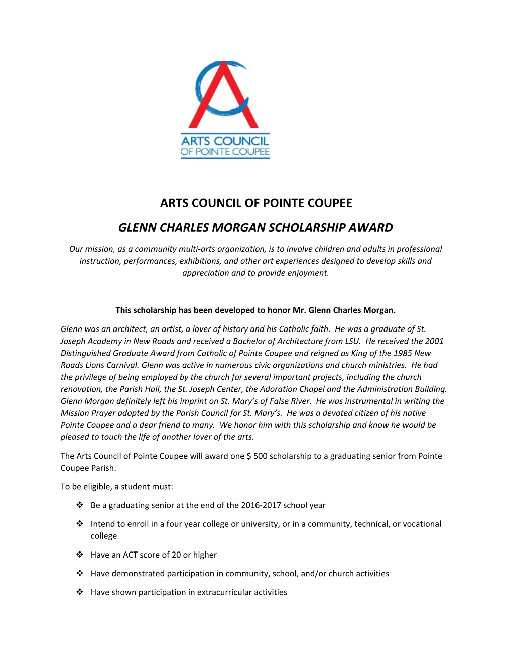 Arts Council of Pointe Coupee