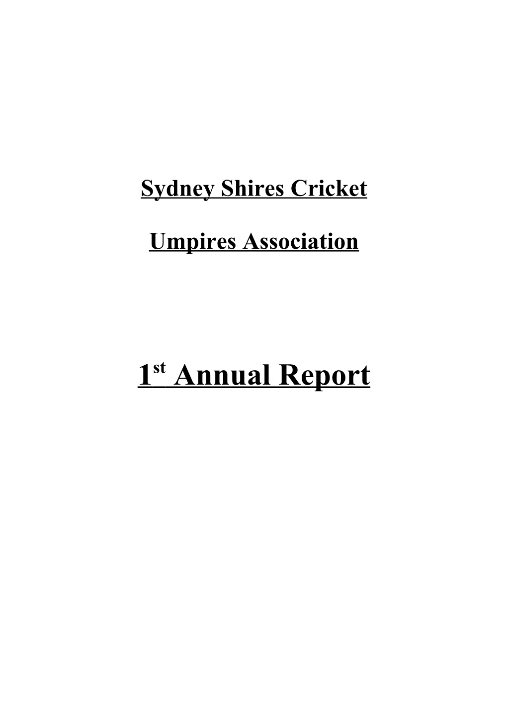 Sydney Shires Cricket