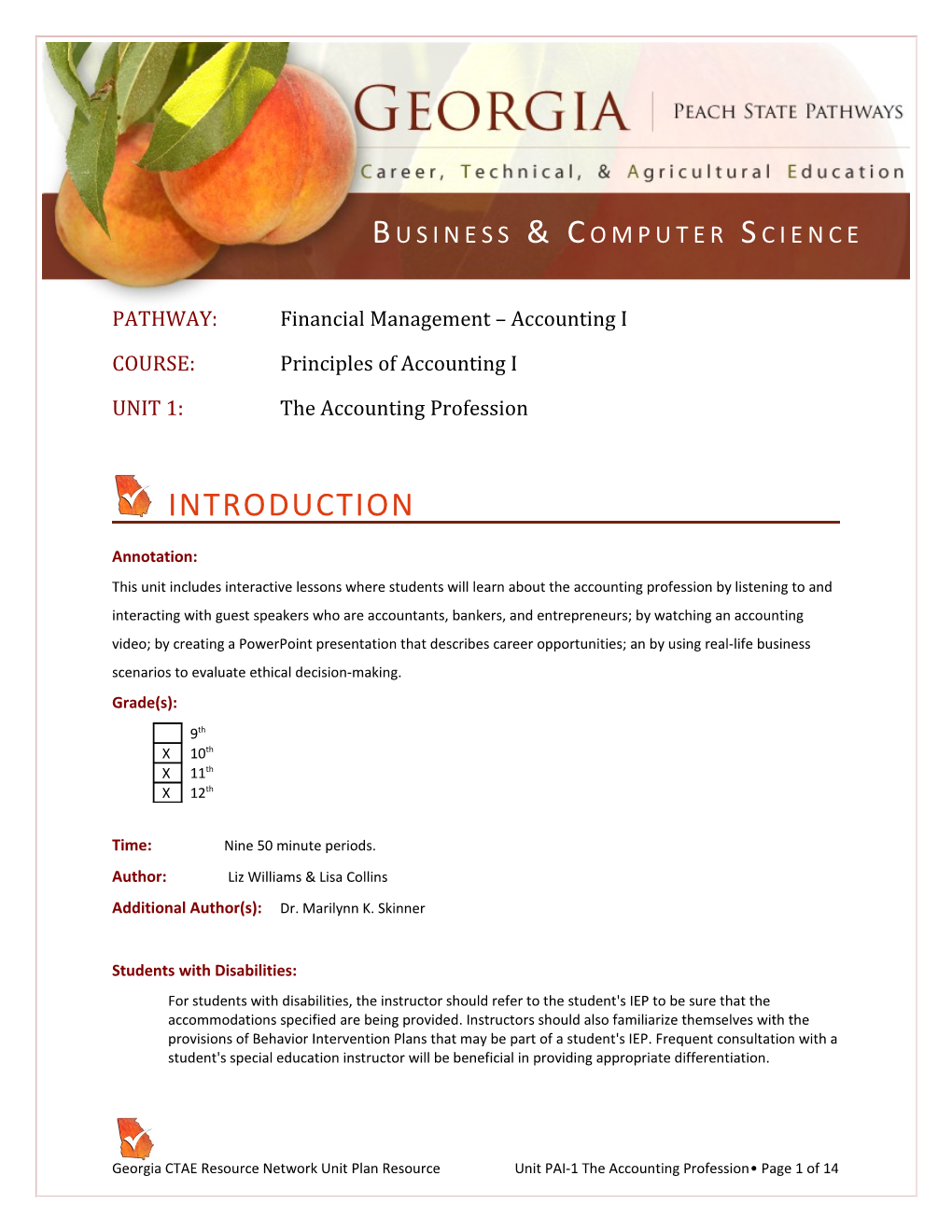 PATHWAY: Financial Management Accounting I