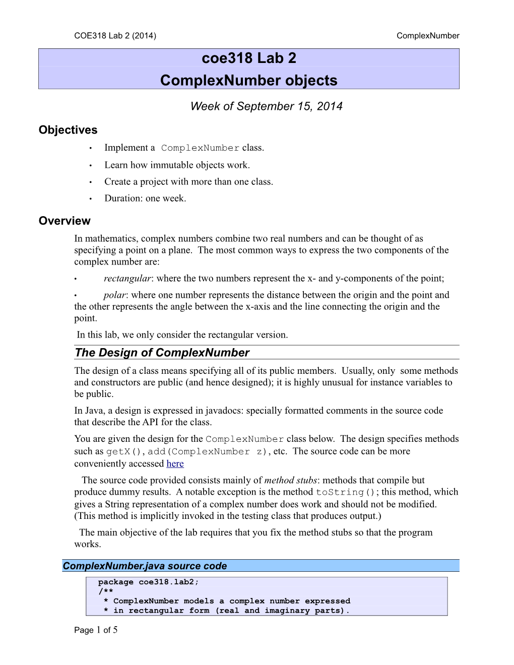 Complexnumber Objects