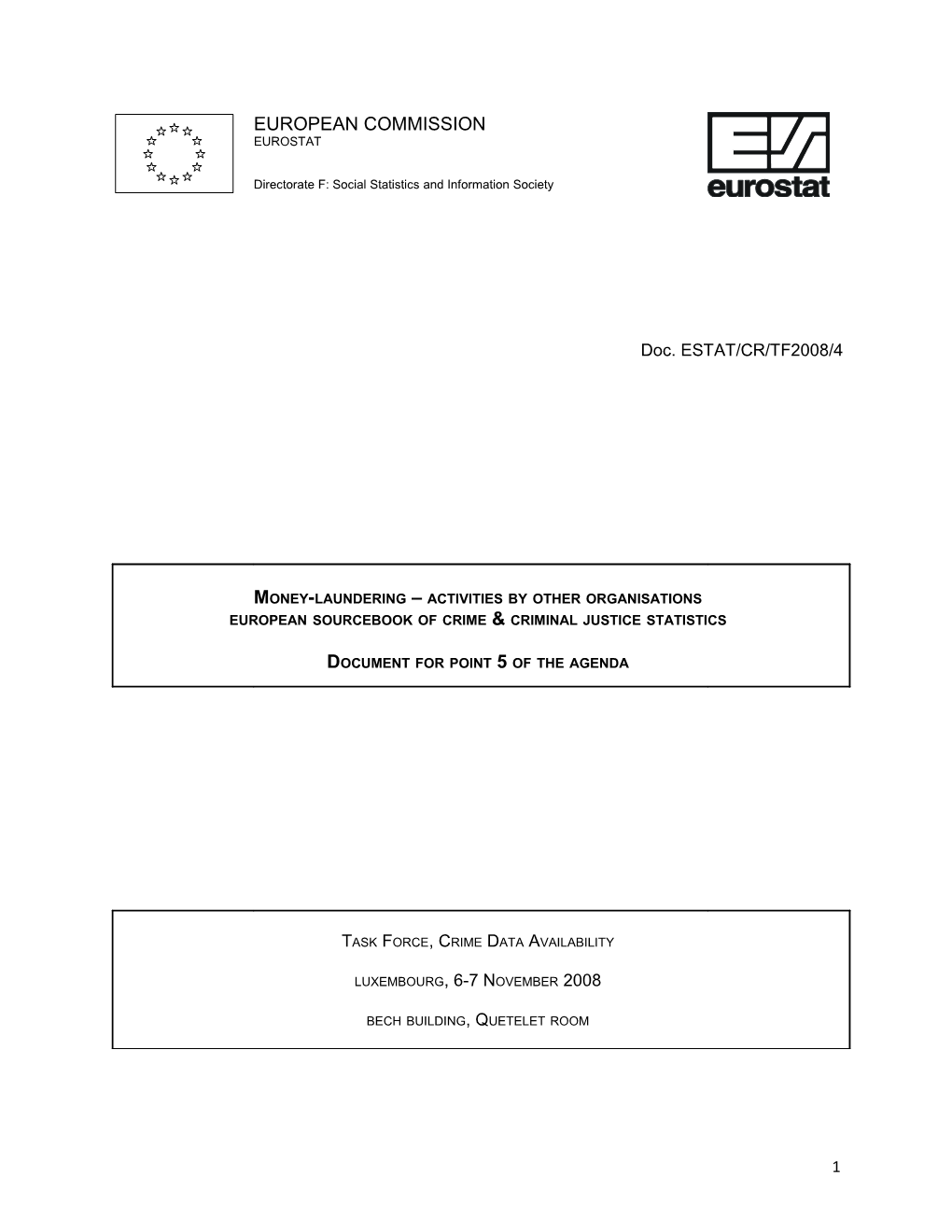 European Sourcebook of Crime and Criminal Justice Statistics