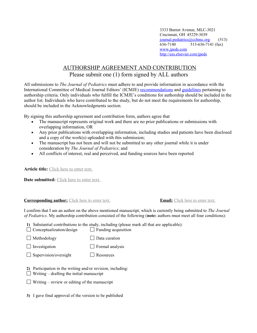 Authorshipagreement and Contribution