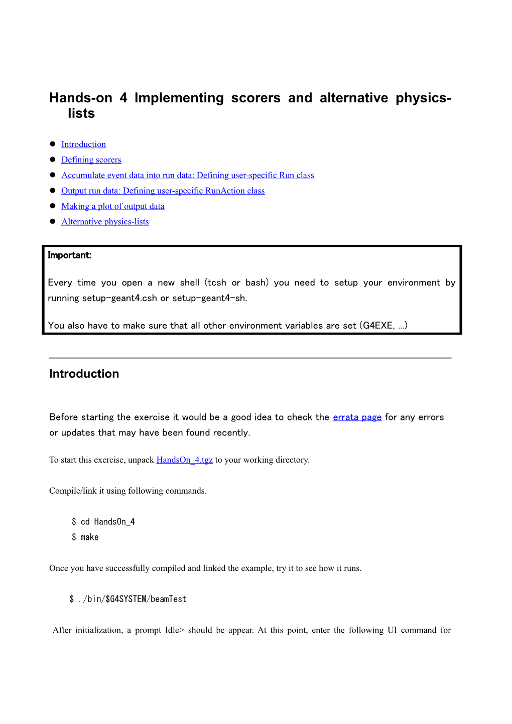 Hands-On 4 Implement Scorers and Alternative Physics-Lists