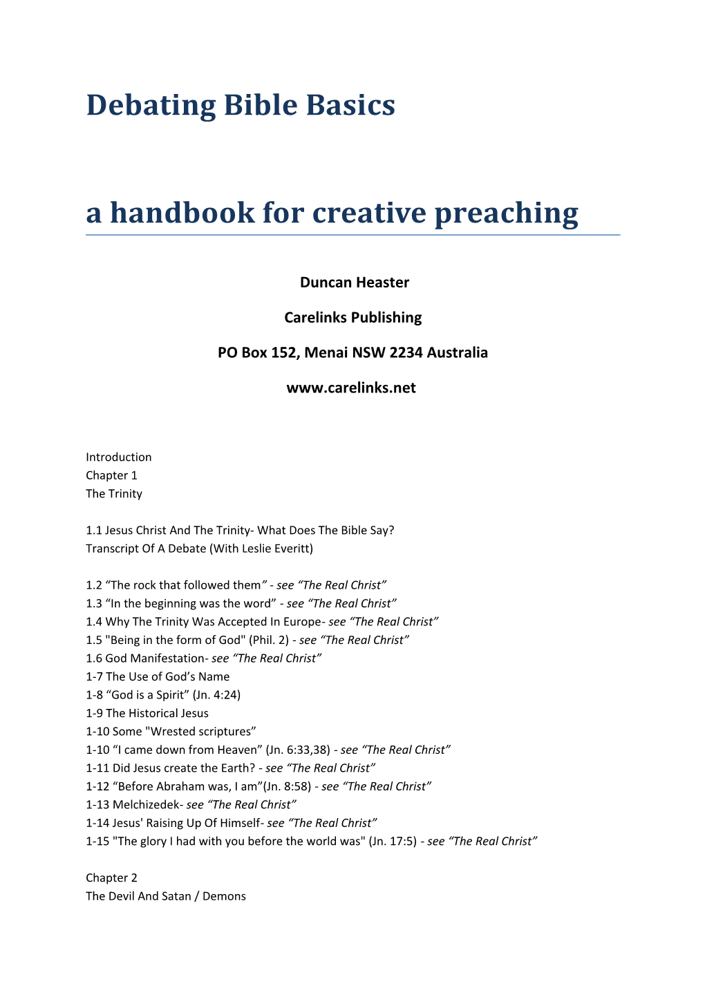 A Handbook for Creative Preaching