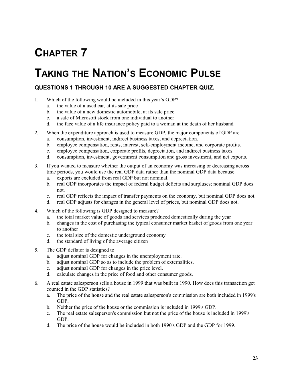 Chapter 7 - Taking the Nation S Economic Pulse