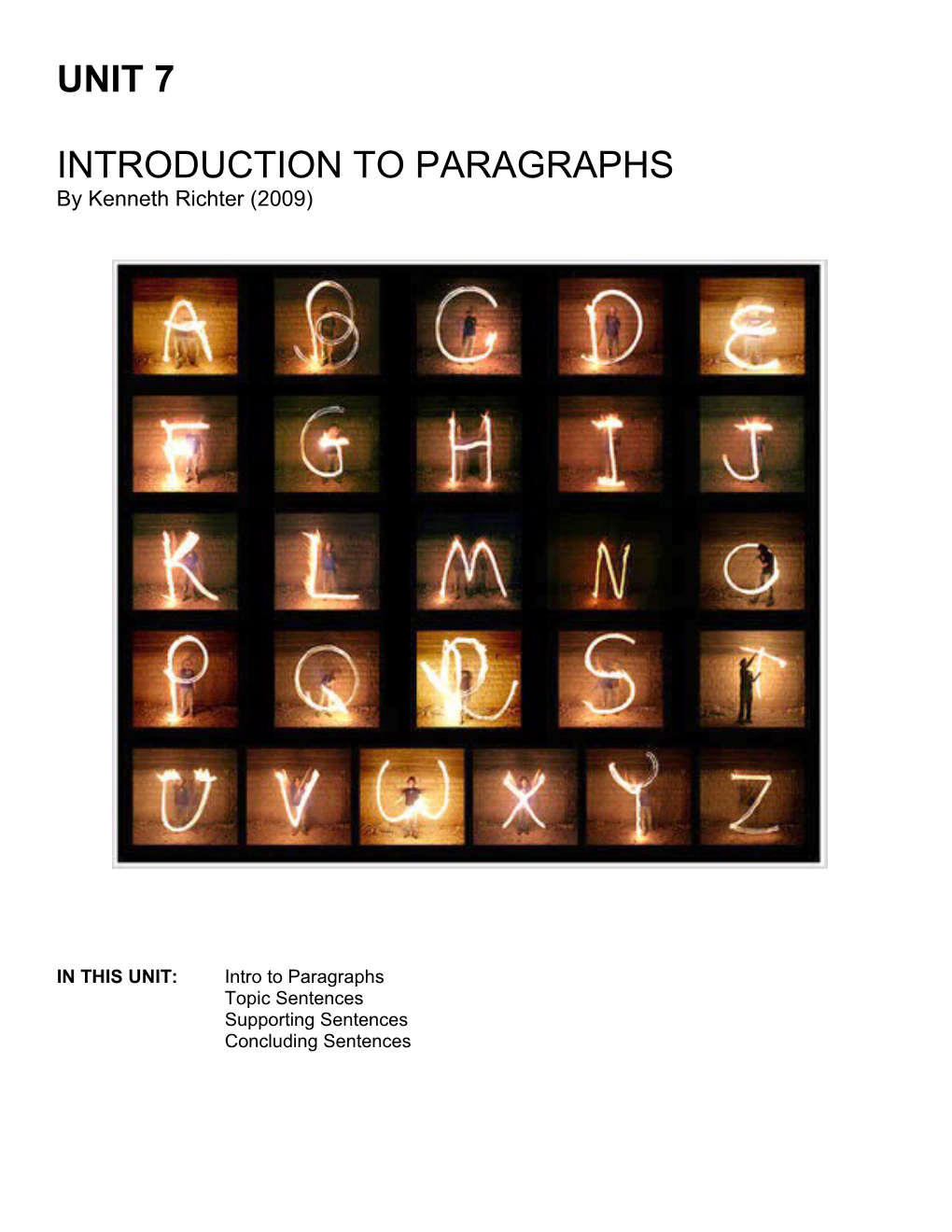 Introduction to Paragraphs