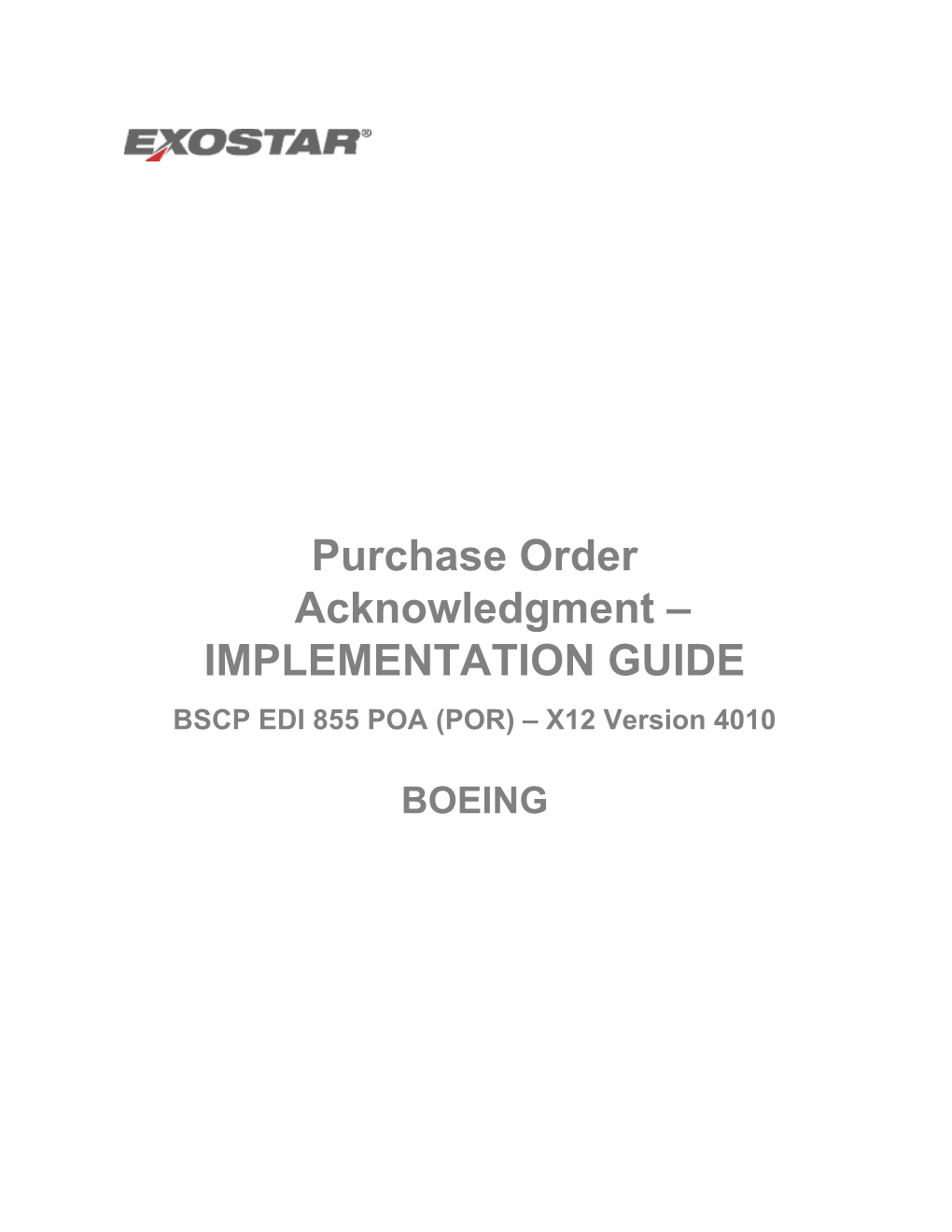 855 Purchase Order Acknowledgment