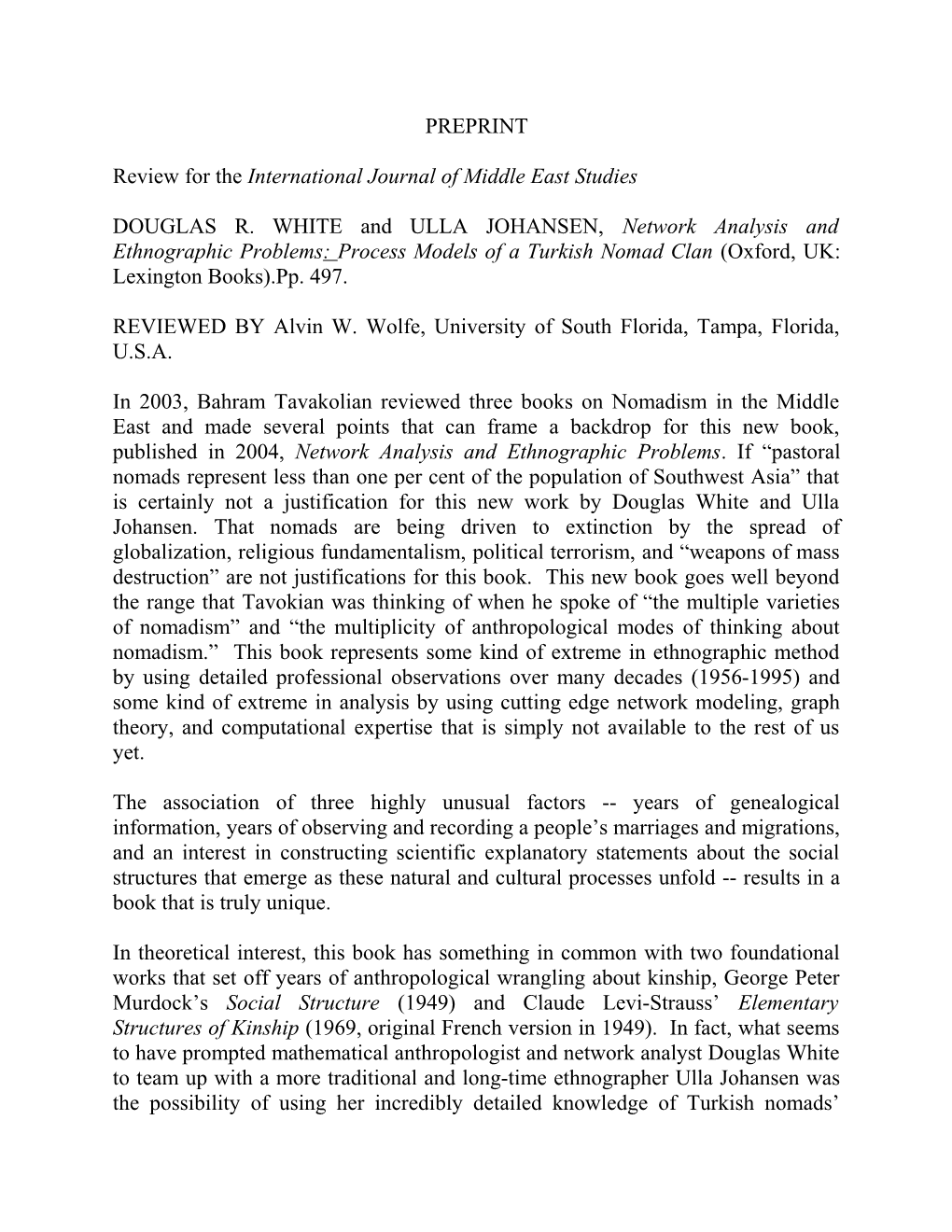 Review for the International Journal of Middle East Studies