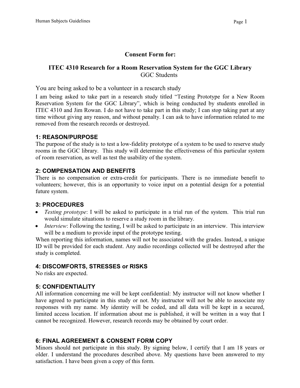 ITEC 4310 Research for a Room Reservation System for the GGC Libraryggc Students