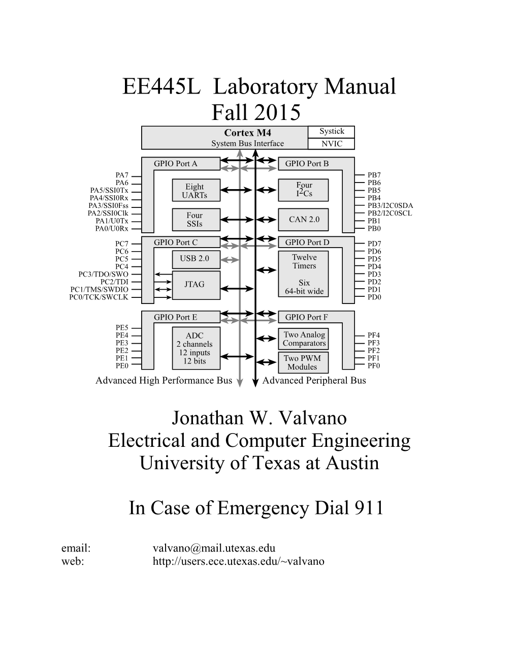 Embedded Microcomputer Systems: EE445L Lab Manualpage 1