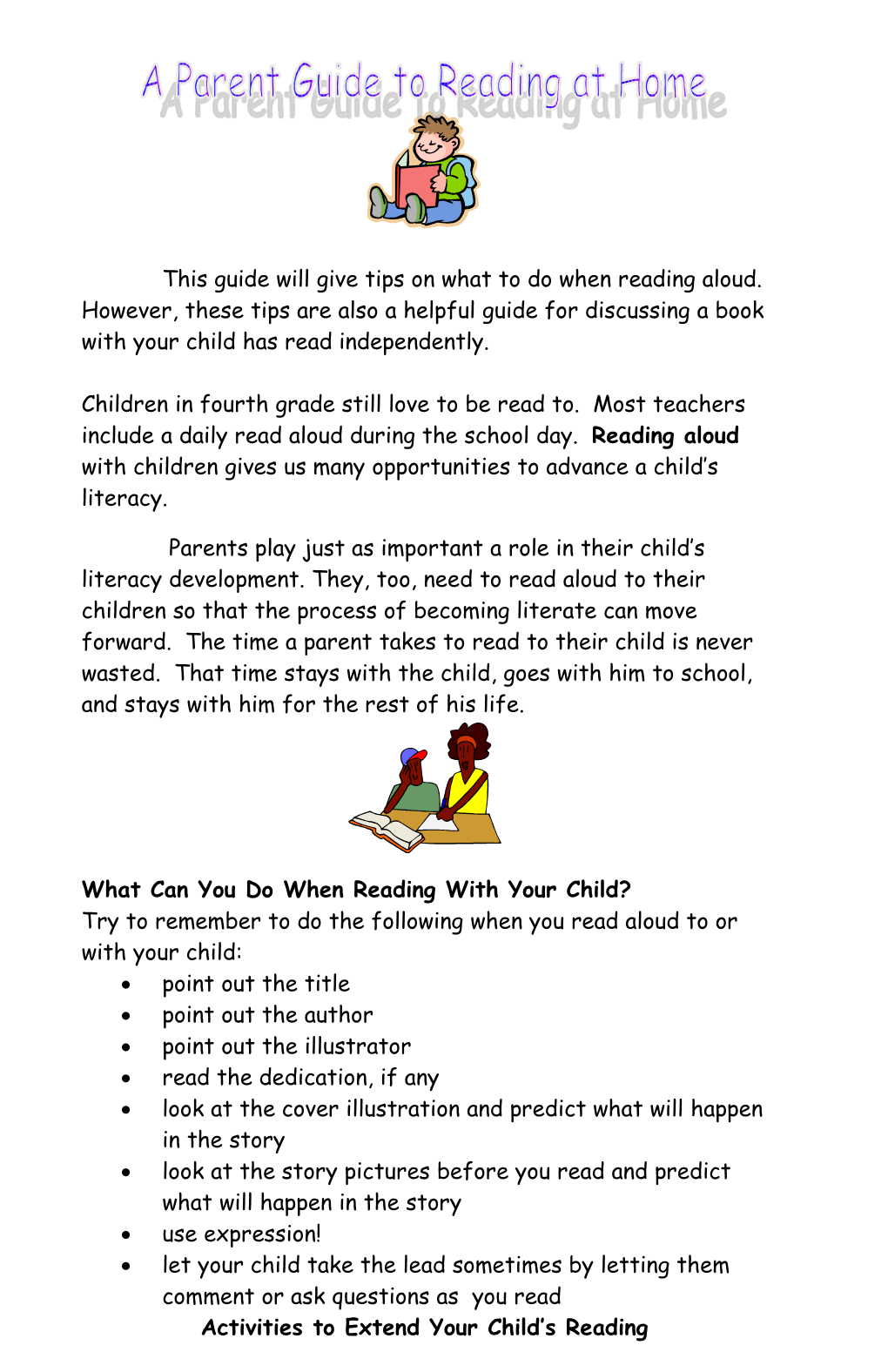 What Can You Do When Reading with Your Child?