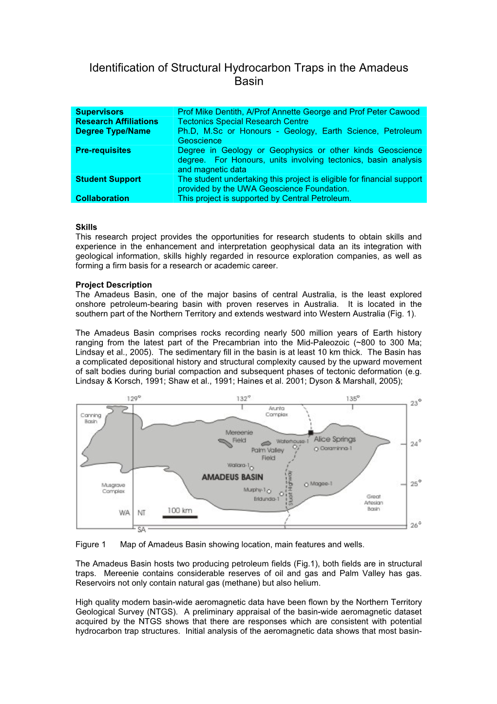 Identification of Structural Hydrocarbon Traps in the Amadeus Basin