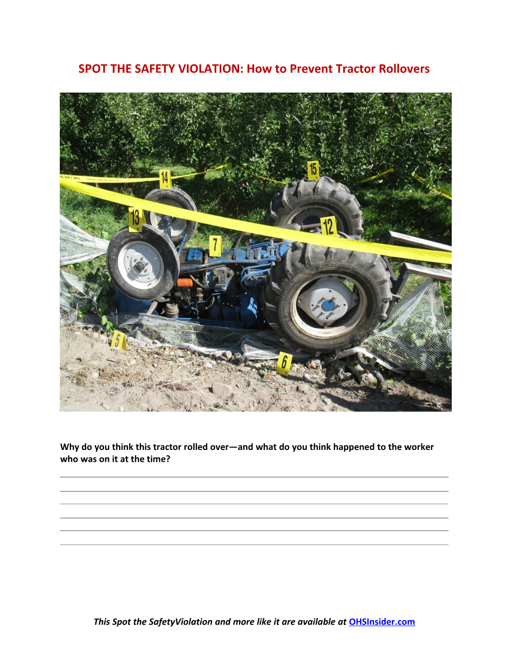 SPOT the SAFETY VIOLATION: How to Prevent Tractor Rollovers