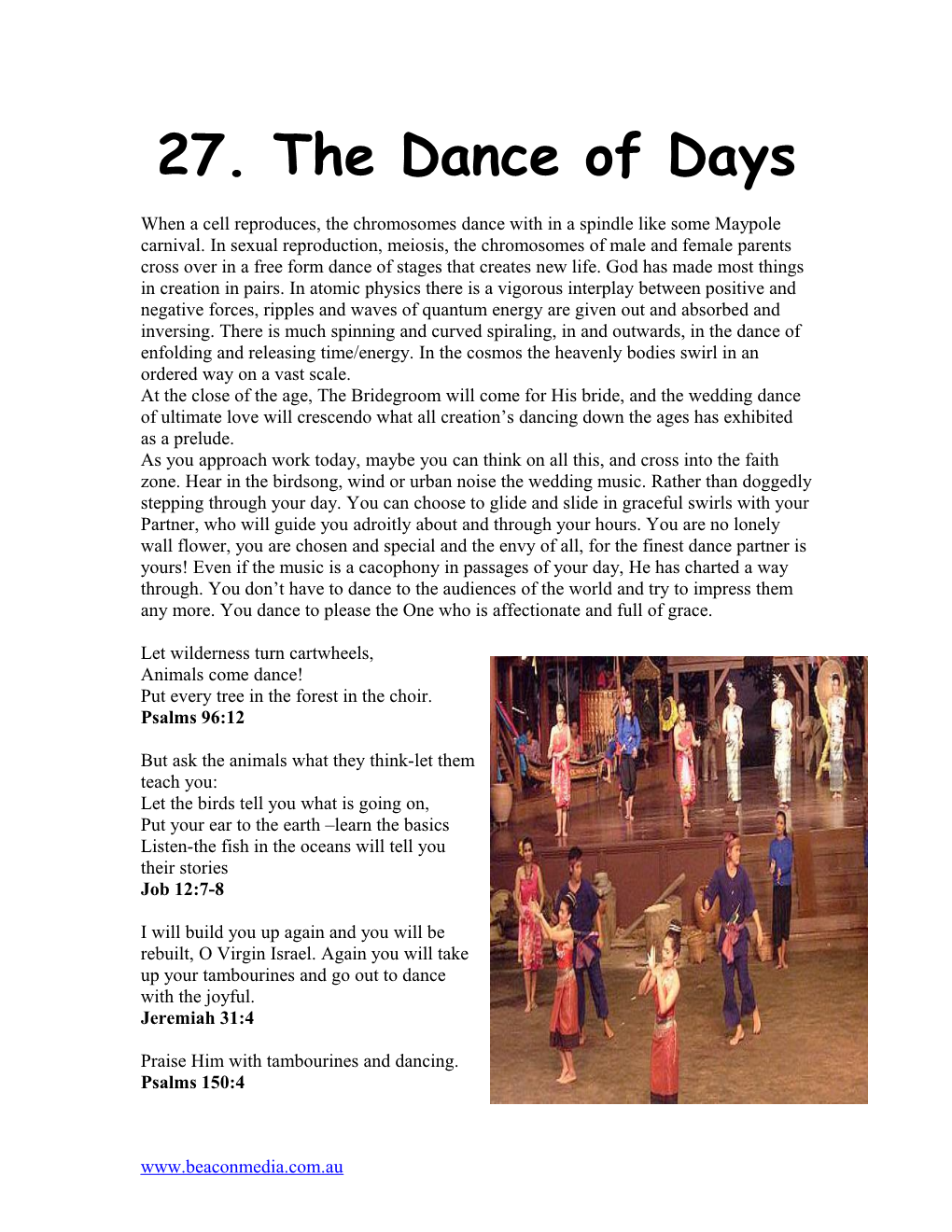 27. the Dance of Days