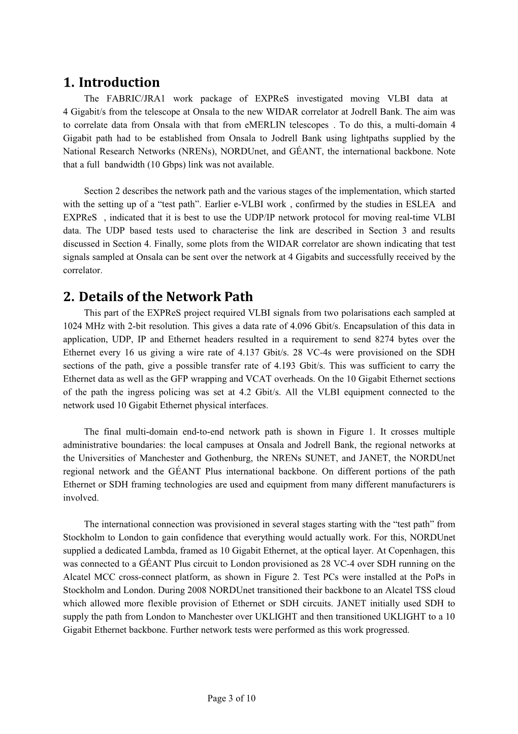 2. Details of the Network Path