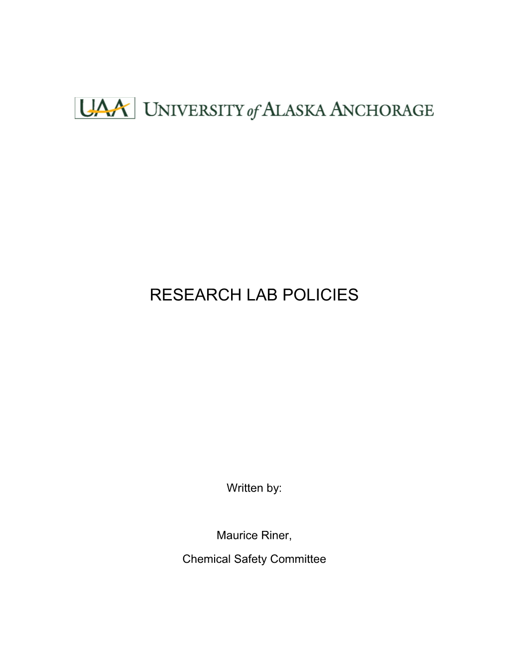 Research Lab Policies