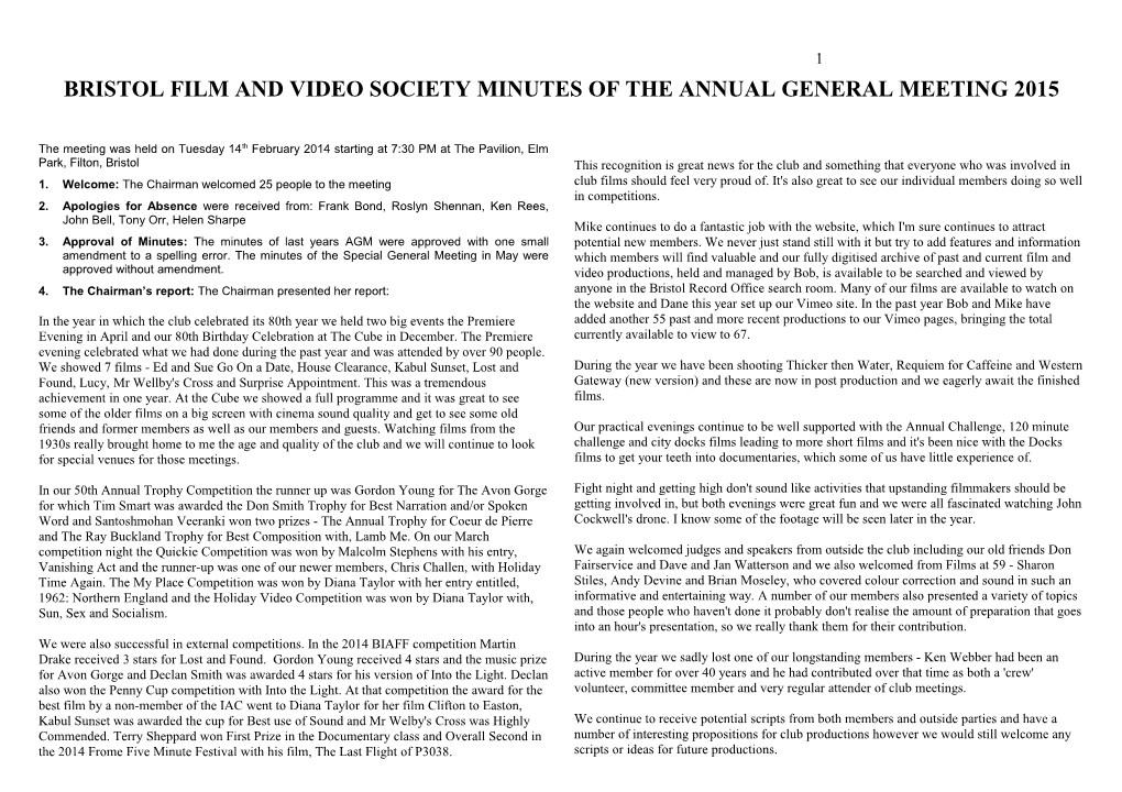 Bristol Film and Video Society