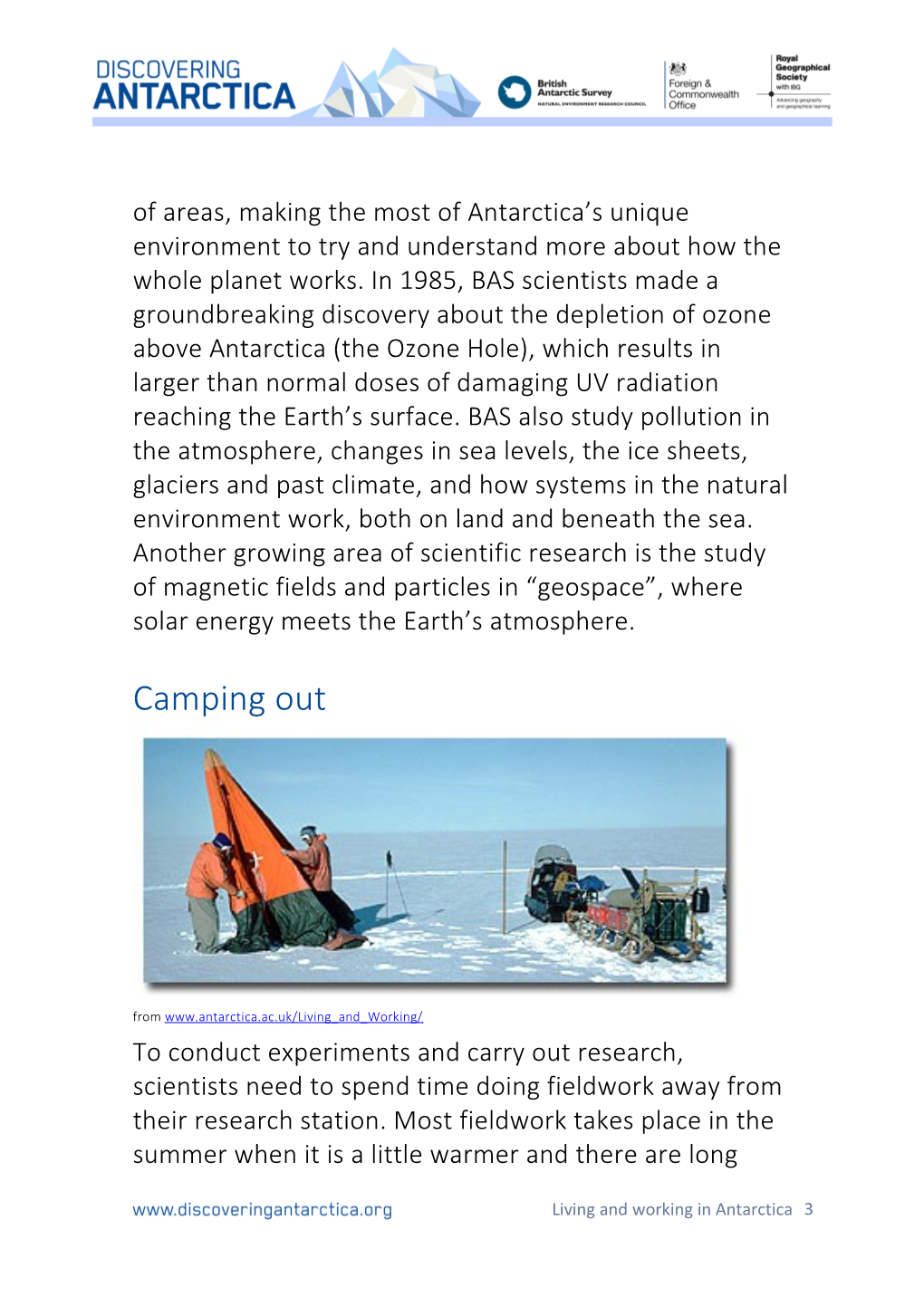 Living and Working in Antarctica