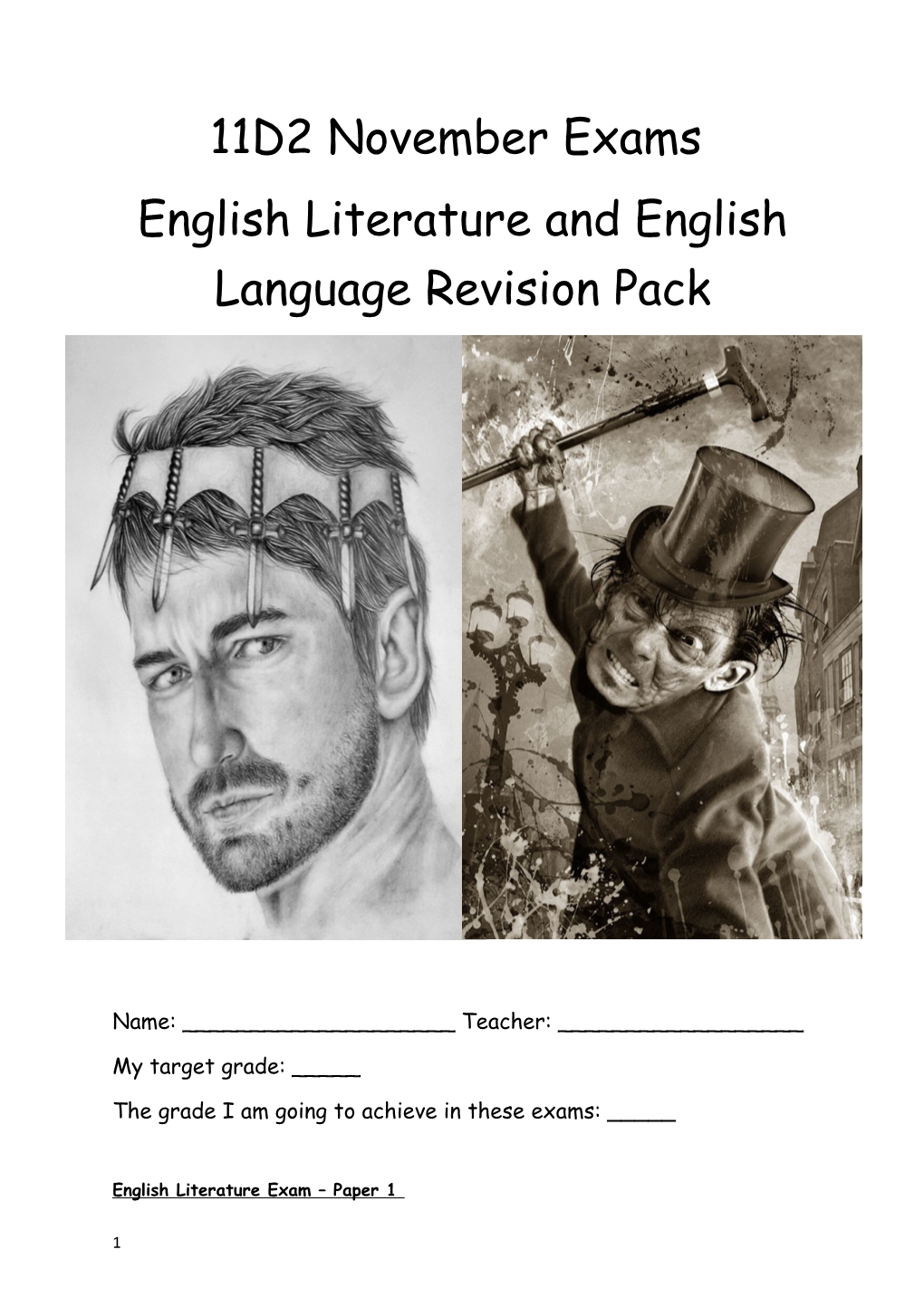 English Literature and English Language Revision Pack