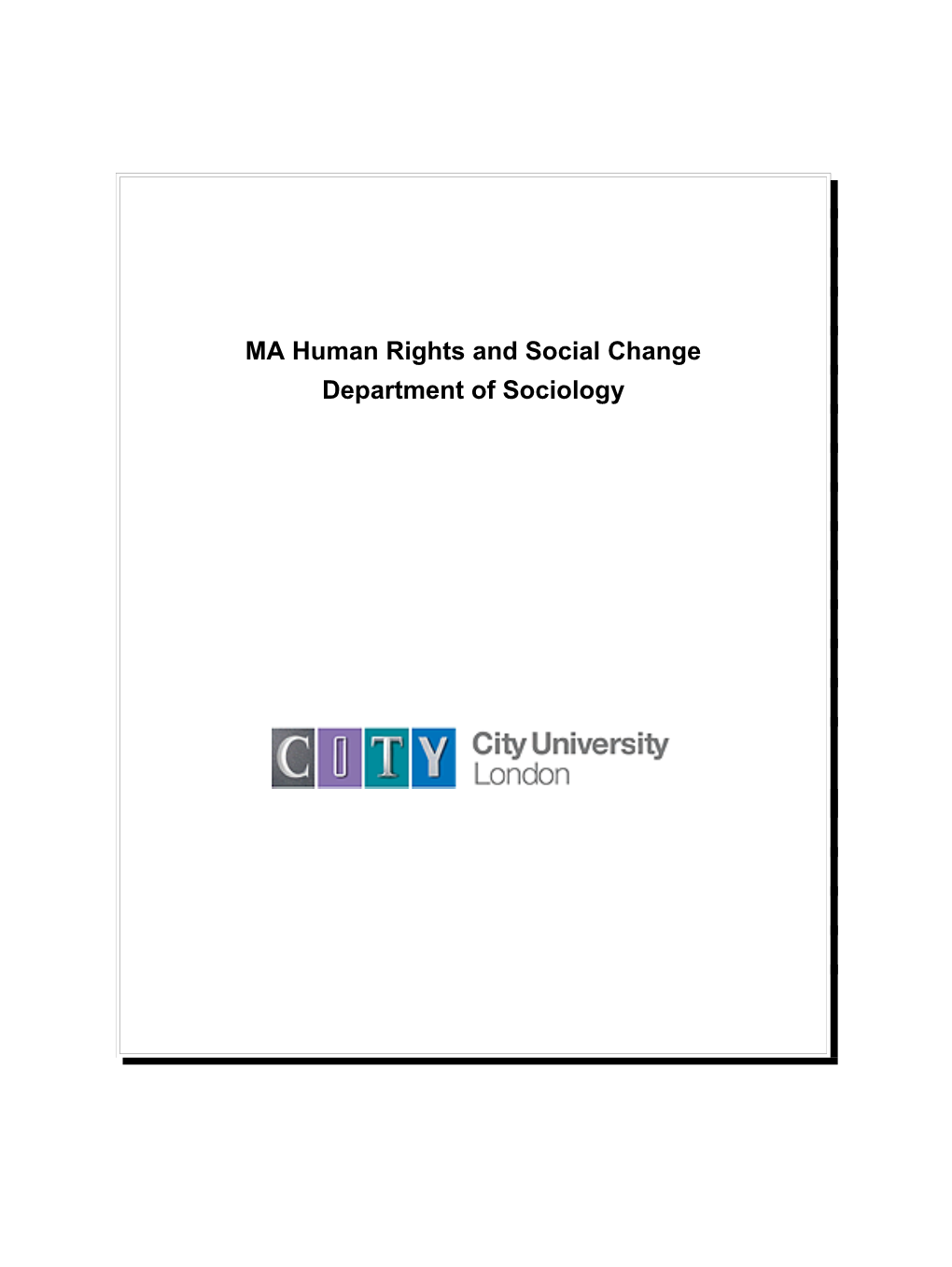 MA Human Rights and Social Change