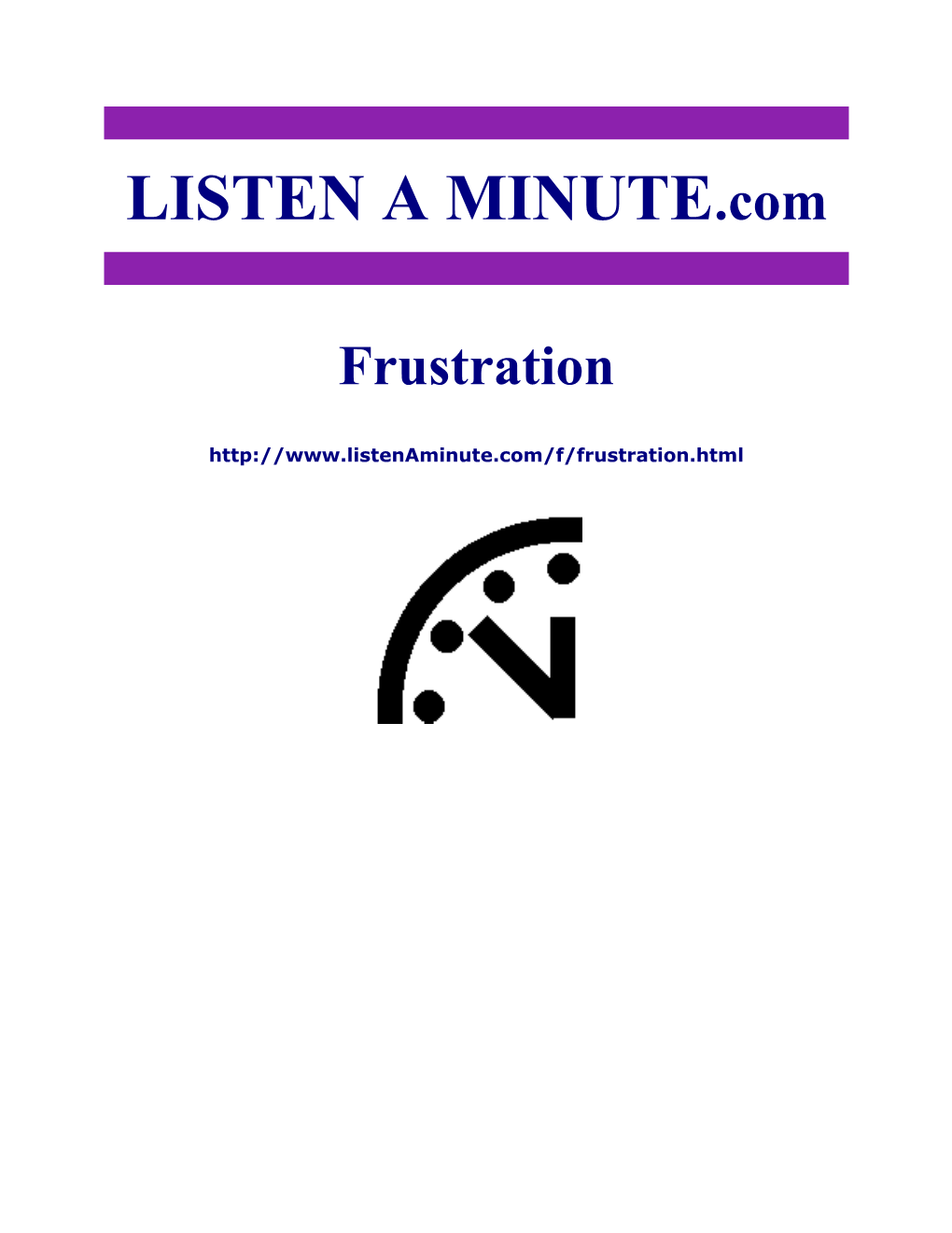 Listen a Minute.Com - ESL Listening - Frustration