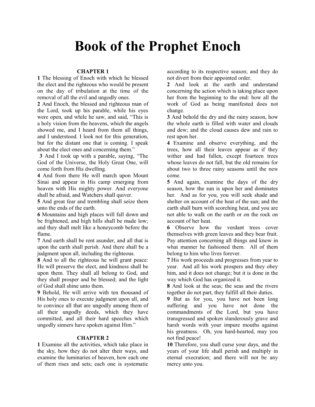 Book of the Prophet Enoch