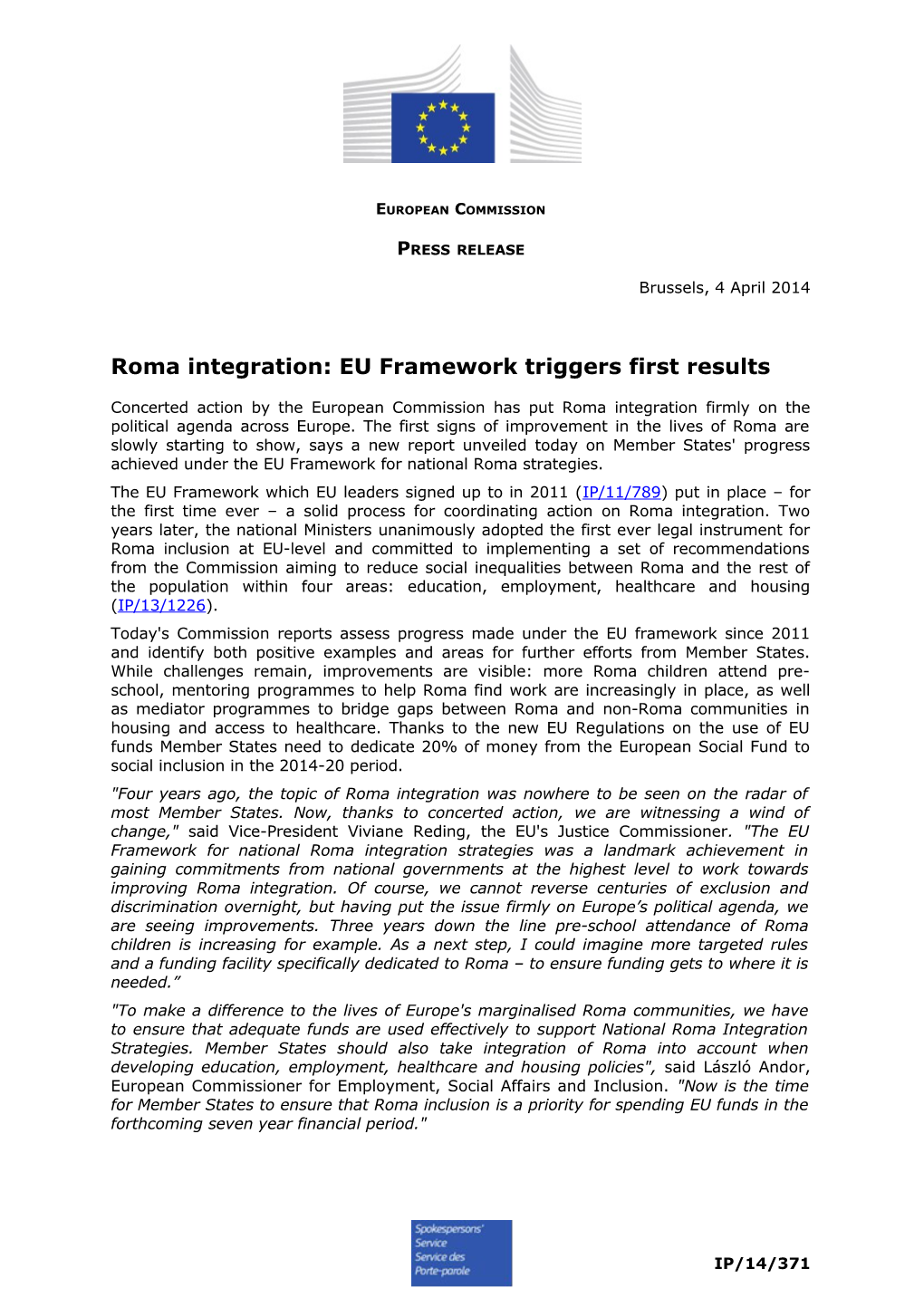 Roma Integration: EU Framework Triggers First Results