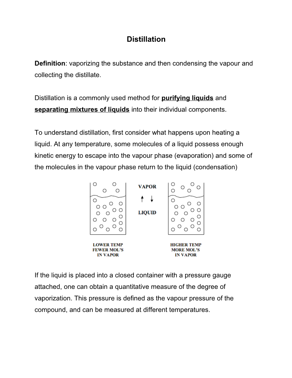 Definition: Vaporizing the Substance and Then Condensing the Vapour and Collecting The