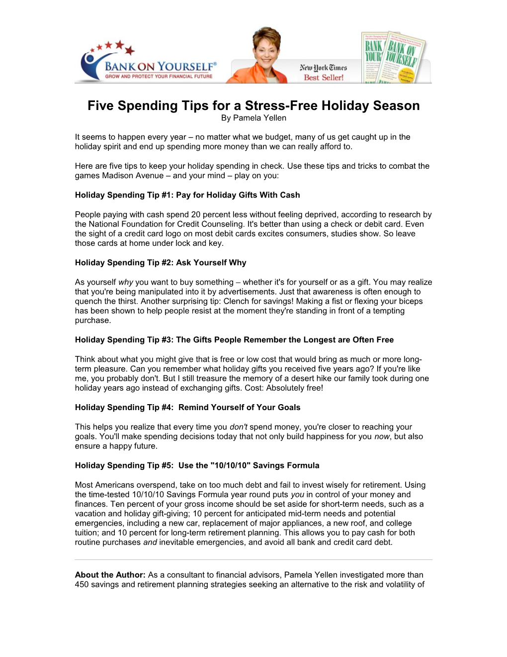 Five Spending Tips for a Stress-Free Holiday Season