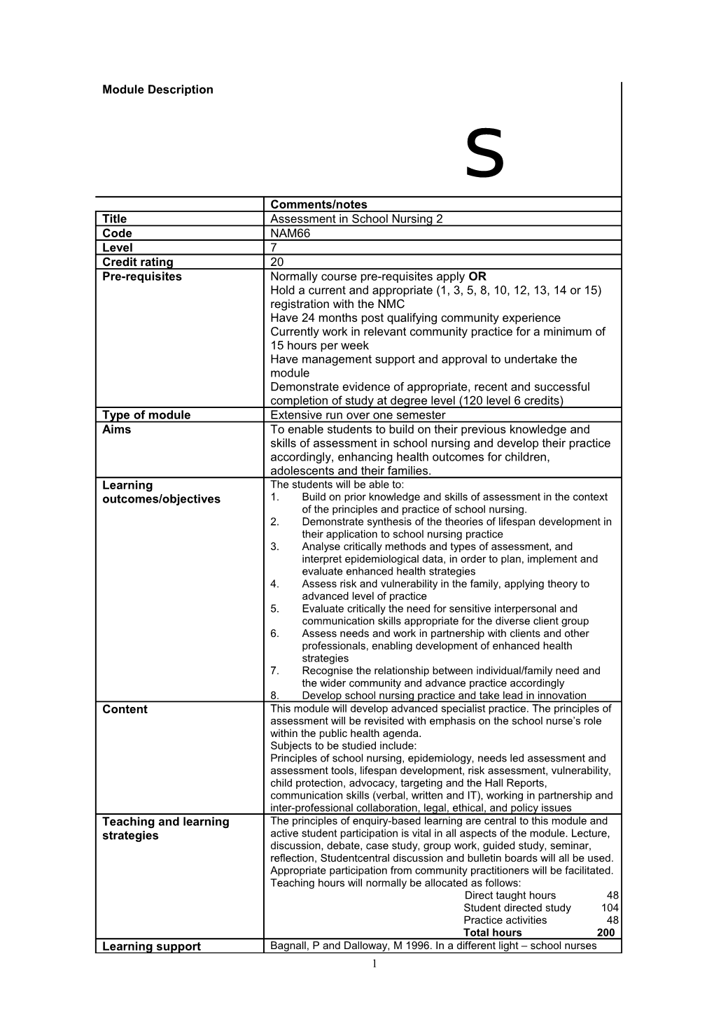 Assessment in School Nursing 2