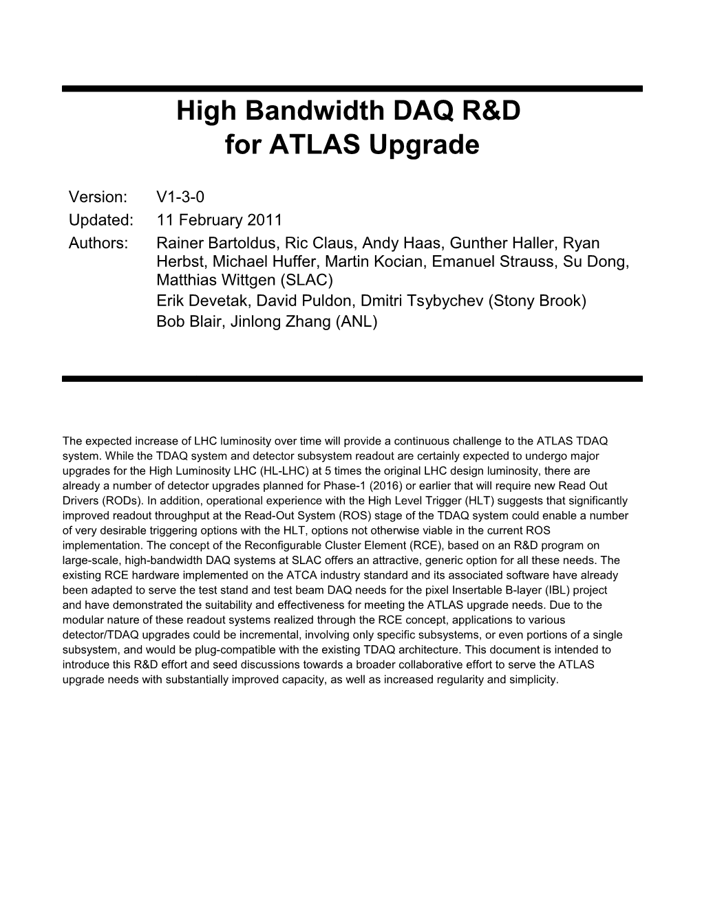 ATLAS TDAQ Upgrade Proposal