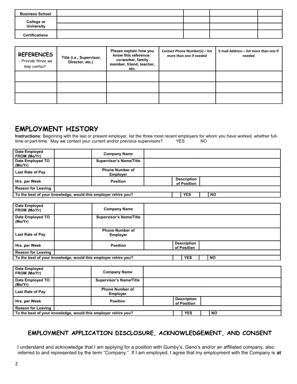 Application for Employment 10-24-07