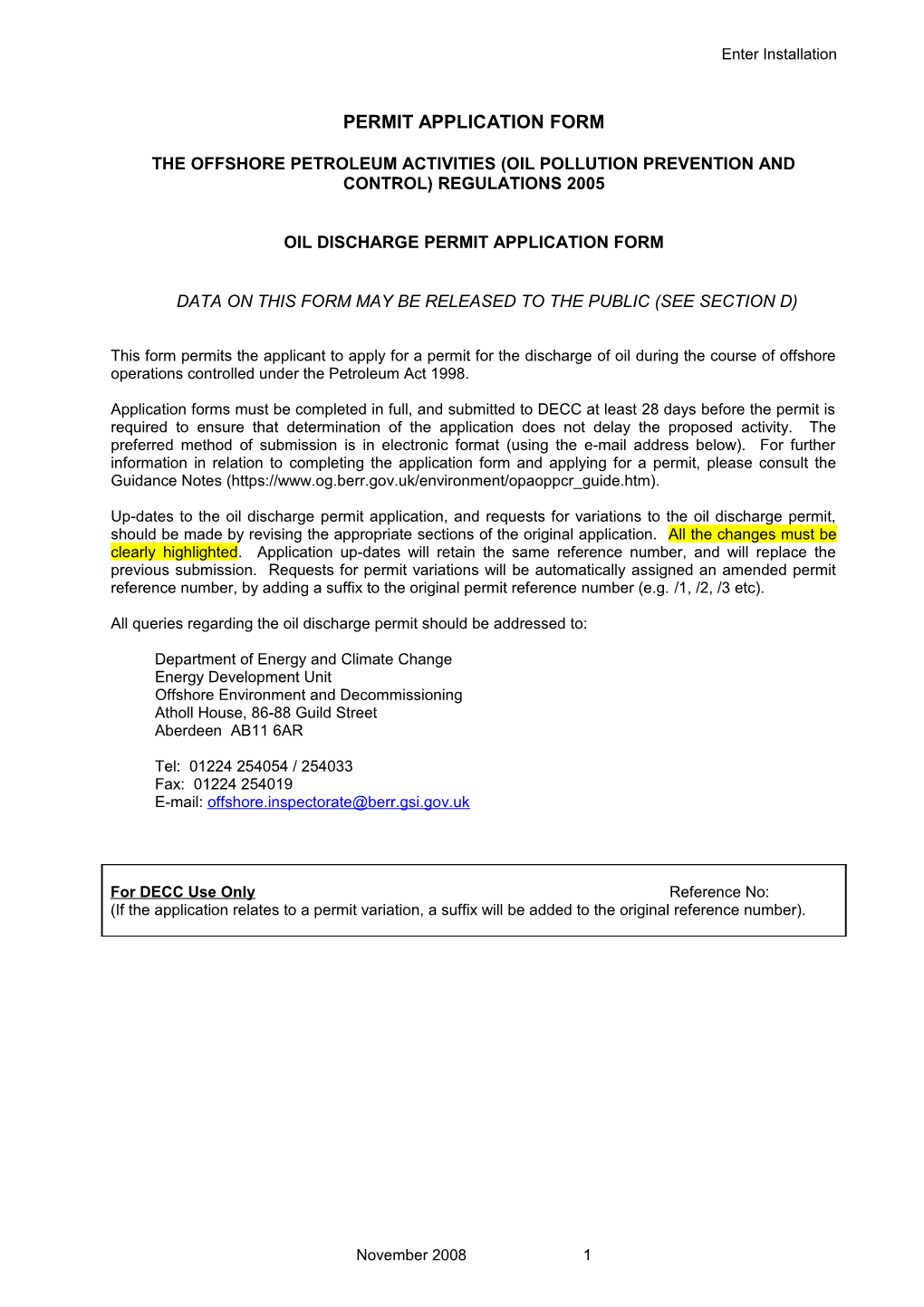 The Offshore Petroleum Activities (Oil Pollution Prevention and Control) Regulations 2005