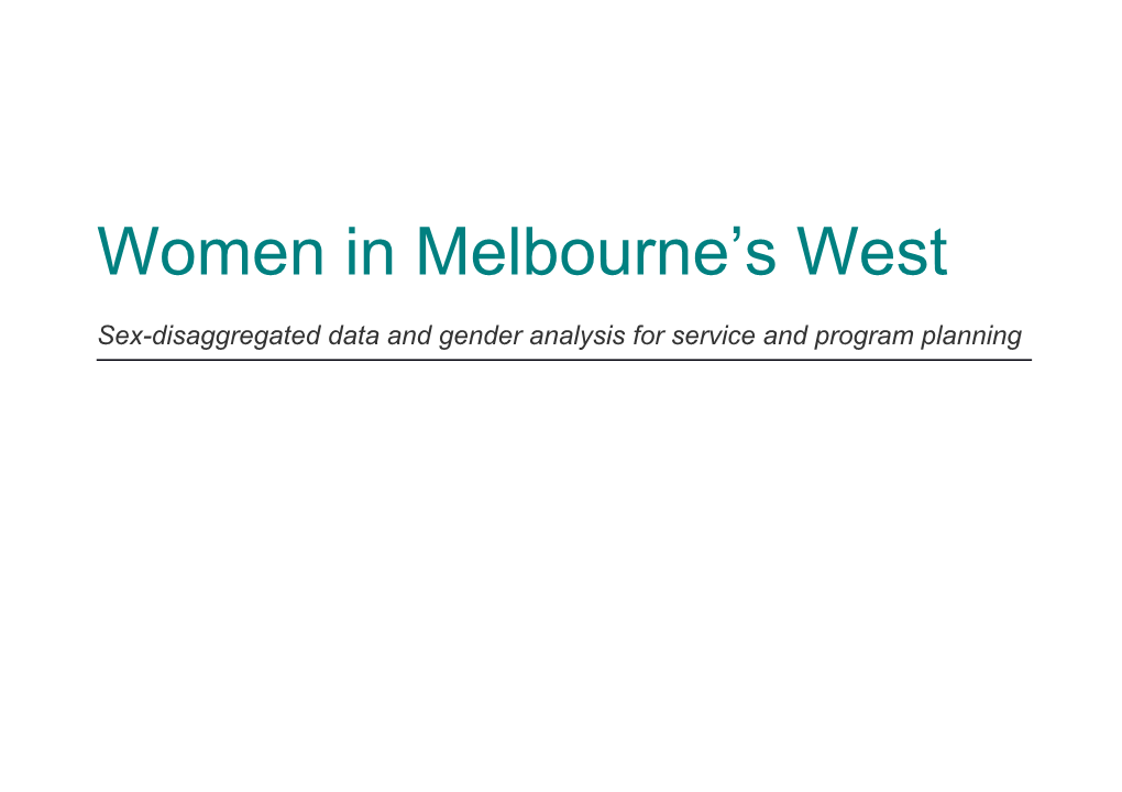 Women in Melbourne S West