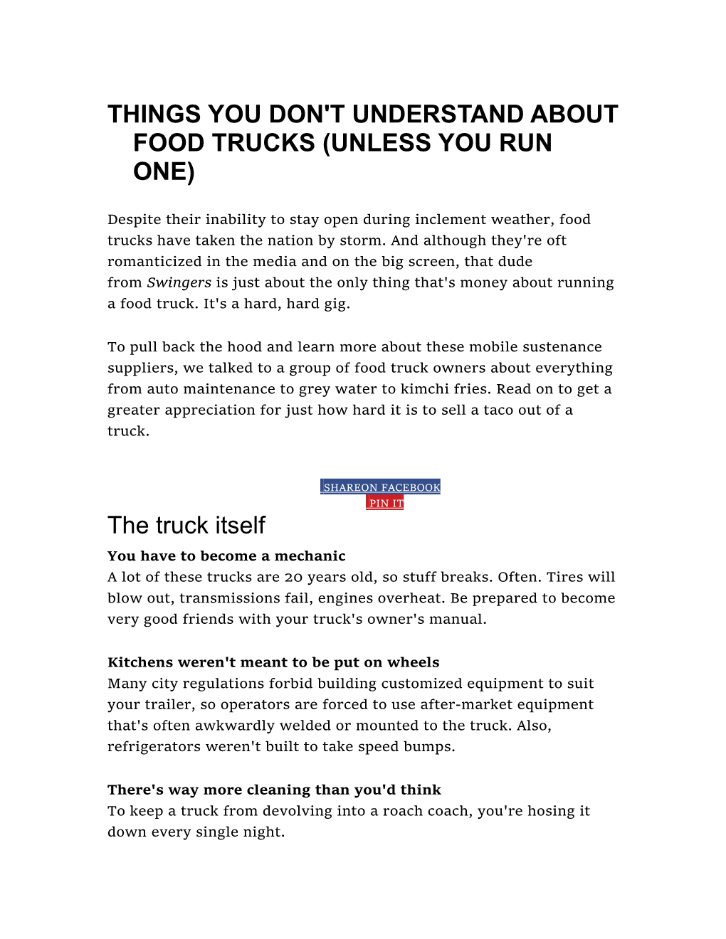Things You Don't Understand About Food Trucks (Unless You Run One)