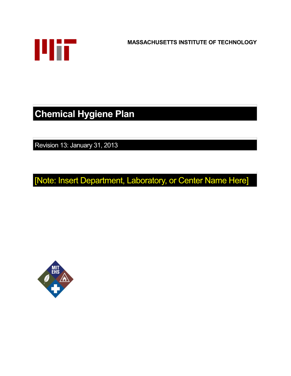 MIT Chemical Hygiene Plan Template V1-4
