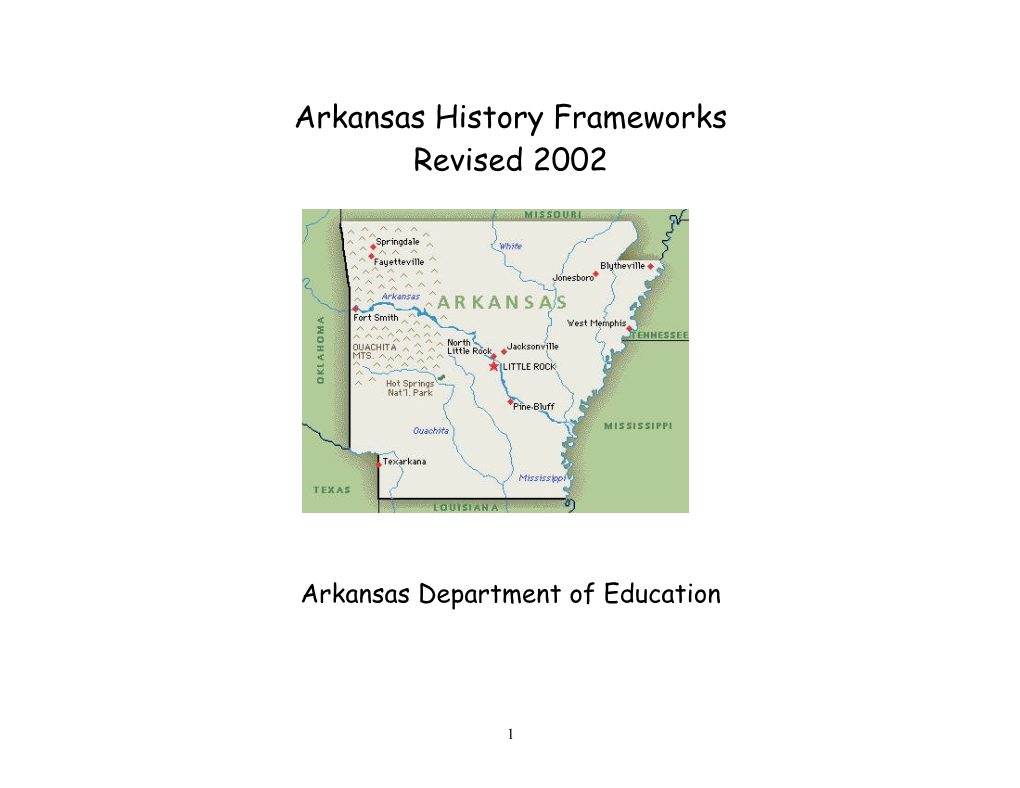 Arkansas History Frameworks