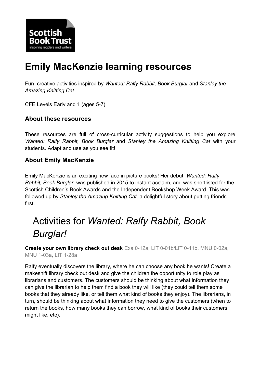 Emily Mackenzie Learning Resources