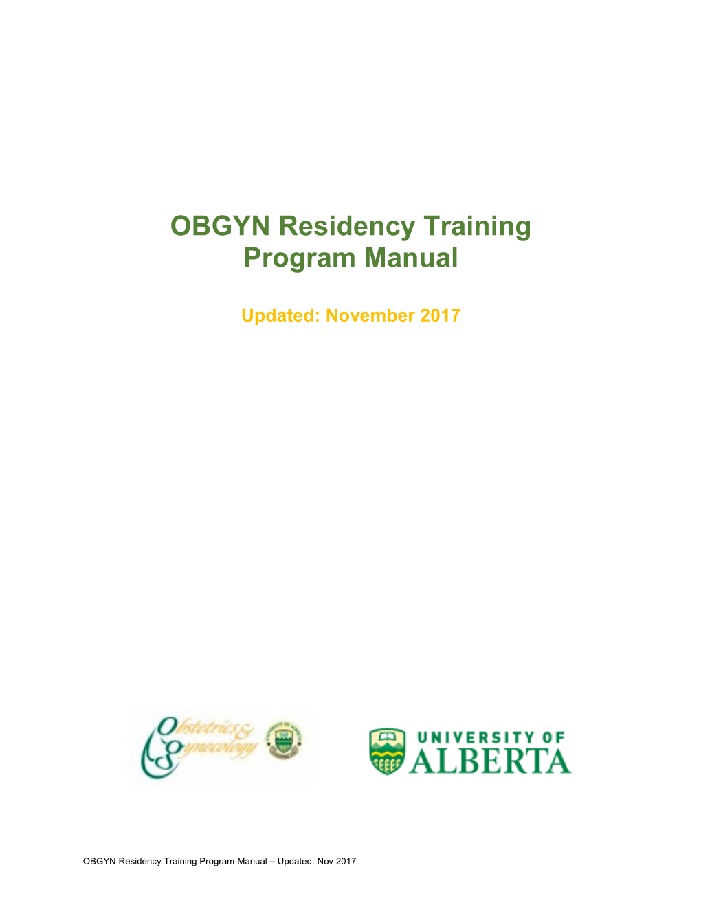 OBGYN Residency Training