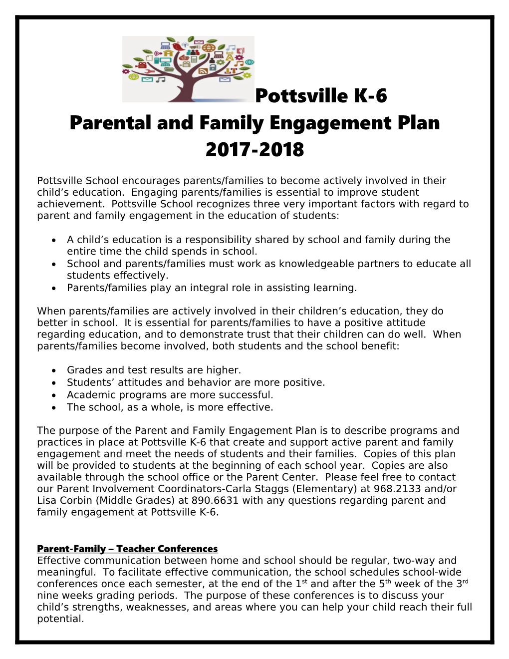 Parental and Family Engagement Plan